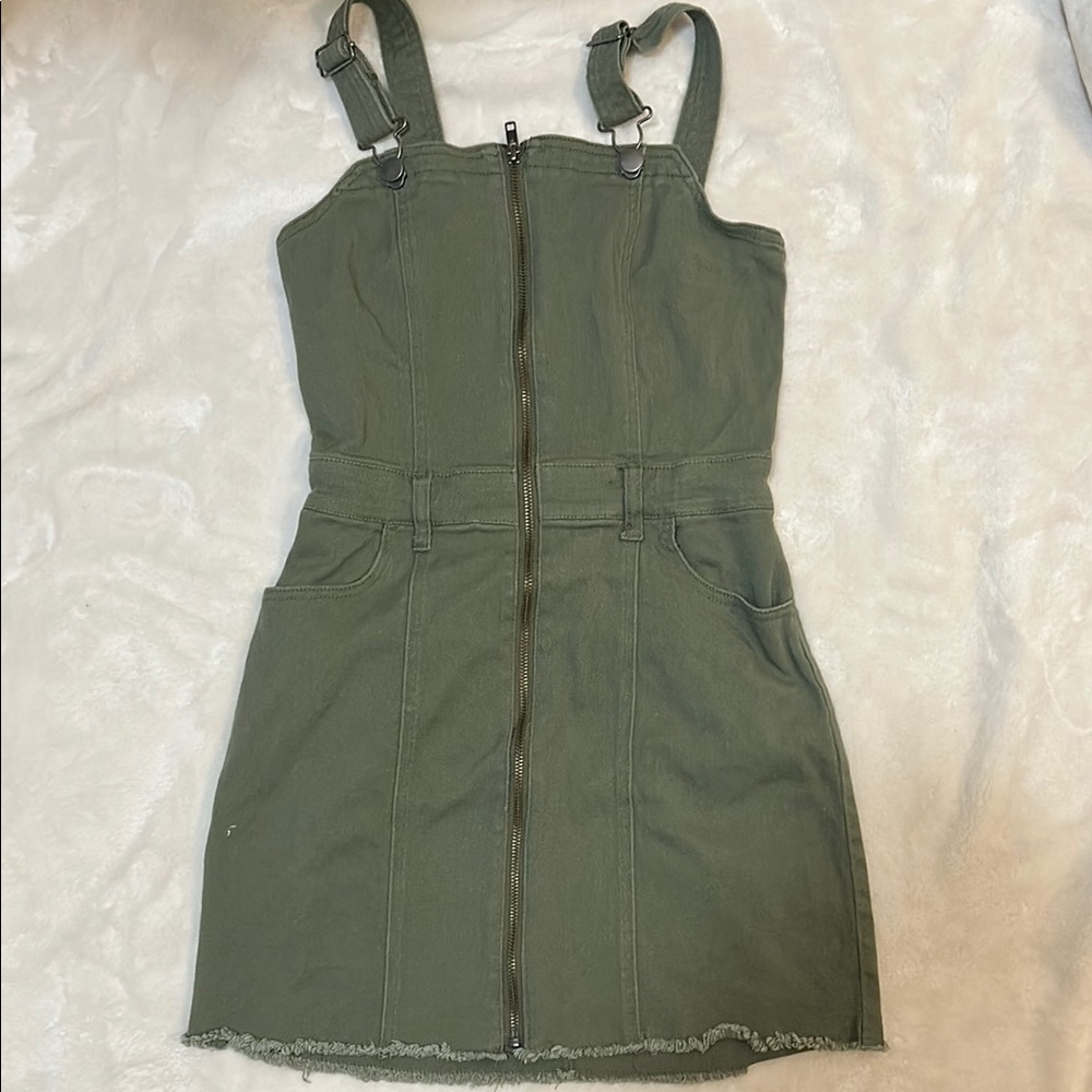Olive Green tinsel town Women's Dress